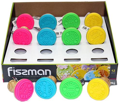 Штамп Fissman для печенья "I Love You" Ø6см с деревянной ручкой FN-PR-7659
