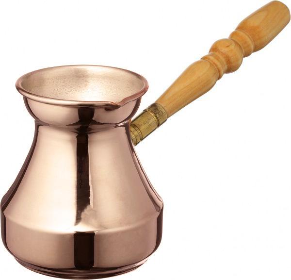 Turk copper solid rolled 300ml with removable handle (gold) ST-50085