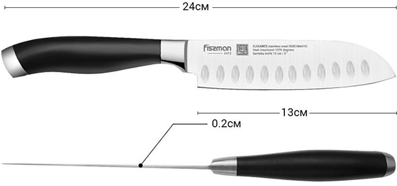 Fissman Elegance 13cm high alloy stainless steel santoku knife FN-2472