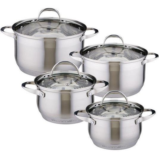 Kamille Mystery 4 pot set 2.1L, 2.9L, 4L, 6.5L KM-4708S