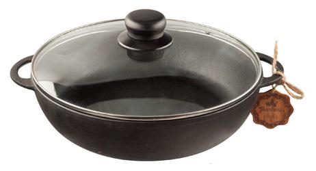 Cast iron frying pan "Our Workshop" Ø26 cm with glass lid ST-T103C3