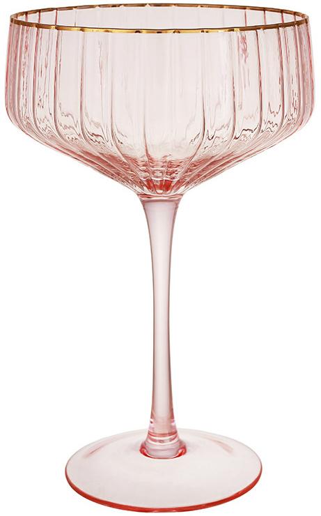 Glasses "Gatsby" 6 glasses 350ml for champagne and cocktails, pink BD-992-459