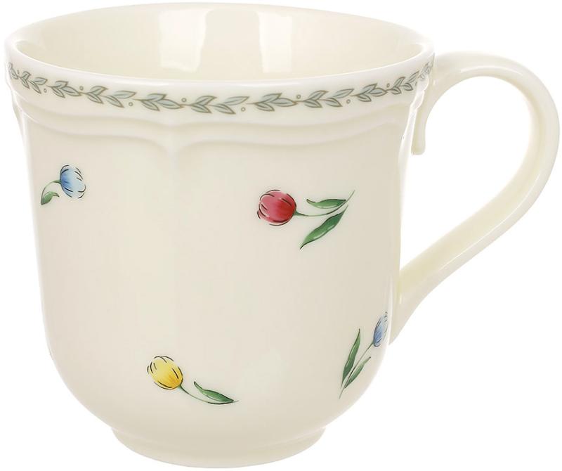 Set of 6 Porcelain Mugs "Vintage Tulip" 350ml, Tea Cups BD-159-005