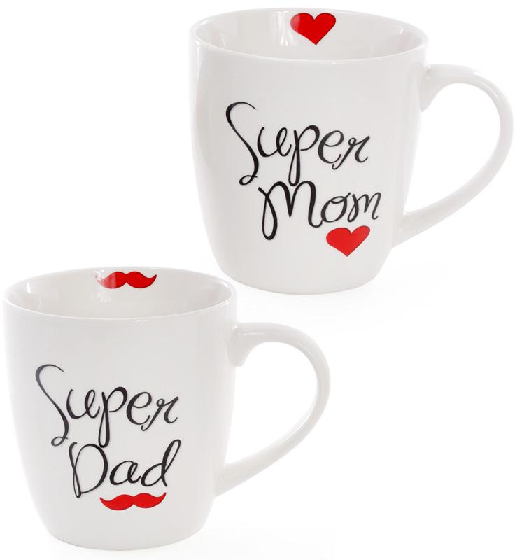 Porcelain mug "My Super Family" 520ml ("Super Dad" & "Super Mom") BD-577-525