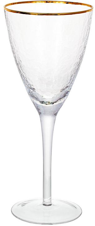 Set of 4 Donna Ice wine glasses 370ml, glass with golden edge BD-579-239