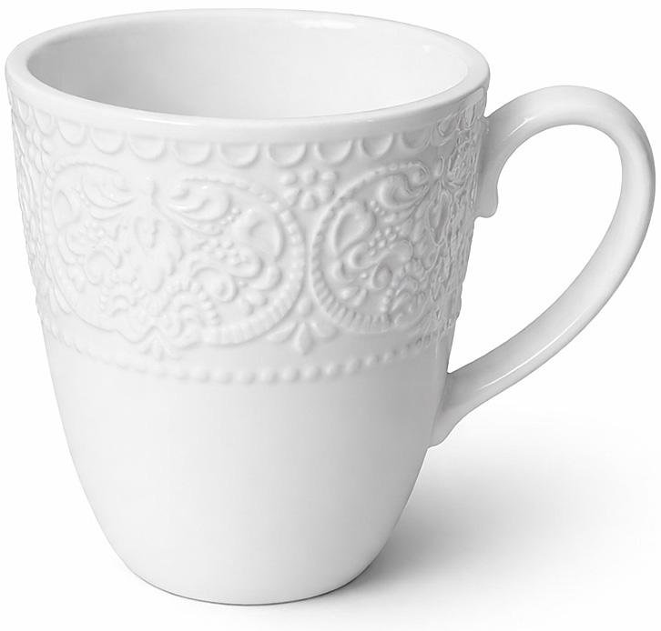 Dentelle Blanche porcelain mugs, 4 cups, 300 ml (BD-988-522)