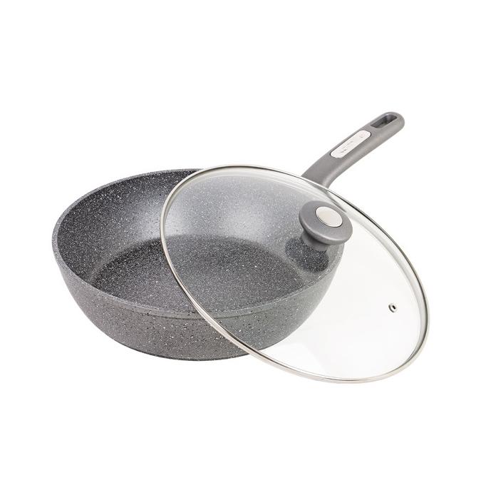 Kamille Granite Ø24cm Sauté Pan with Lid KM-4275GR