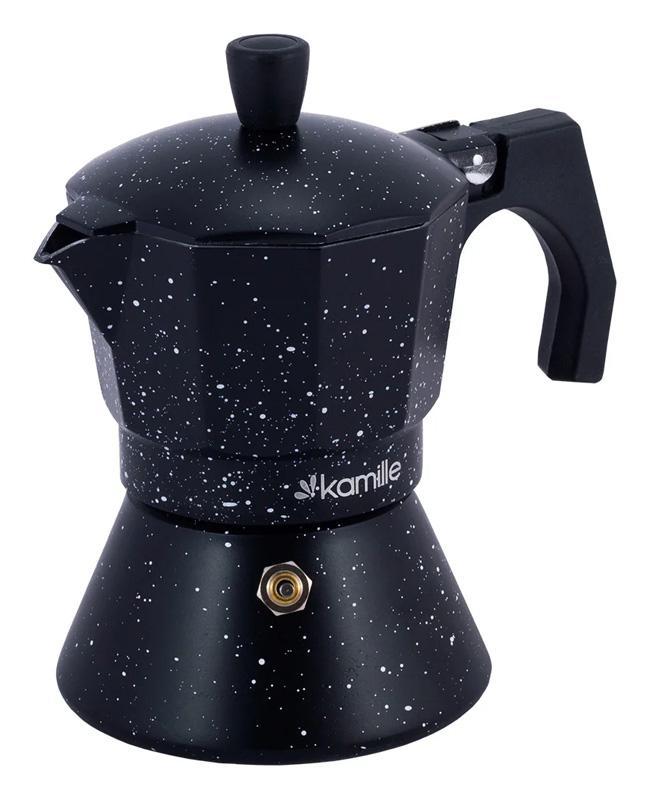 Kamille Andel Black Geyser Coffee Maker 150ml for 3 Cups KM-2511MR