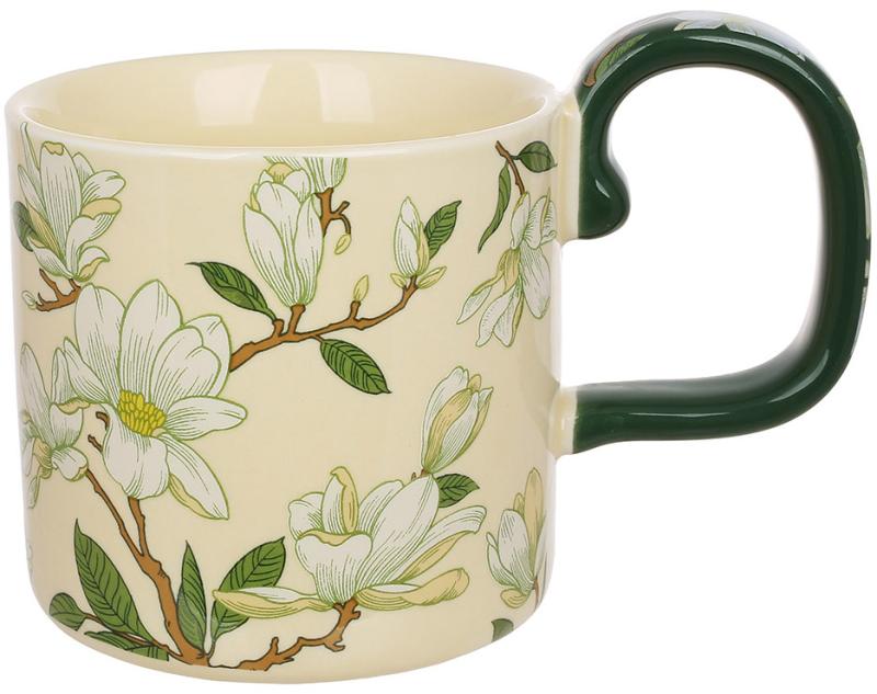 Ceramic mug "Magnolia" 350ml with floral pattern BD-992-844
