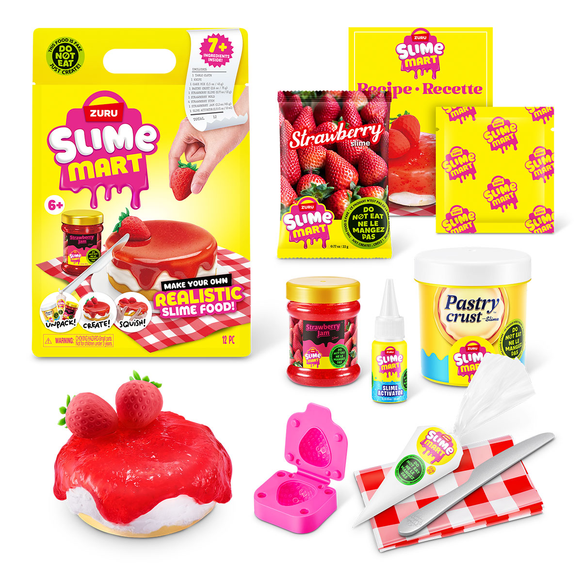 Ігровий набір зі слаймами Slime Mart серії Shopping Bag – Клубничний чізкейк Ігровий набір зі слаймами Slime Mart серії Shopping Bag – Клубничний чізкейк
