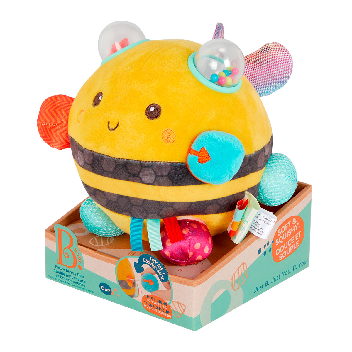 Sensory soft toy - Fluffy bee buzz