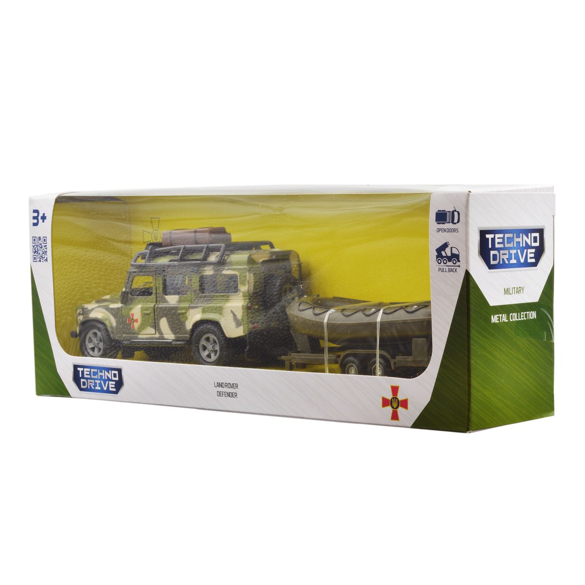 Play Set – Land Rover Defender Military (with Boat)