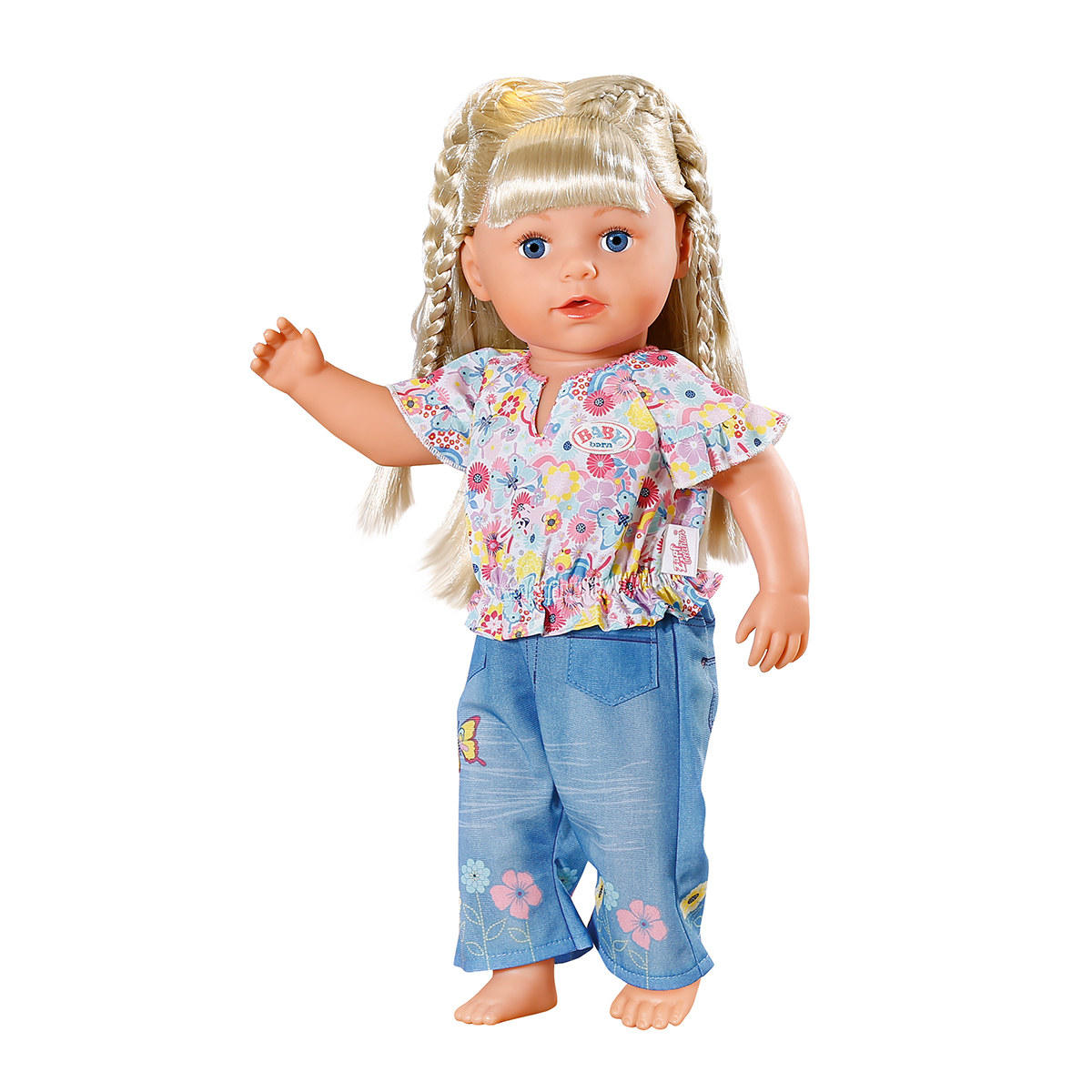 Clothing for Baby Born doll - Floral jeans