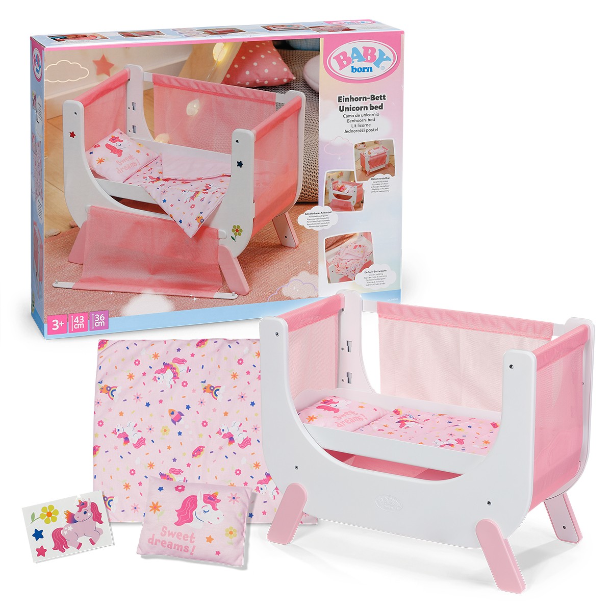 BABY born Doll Crib – Unicorn Dreams