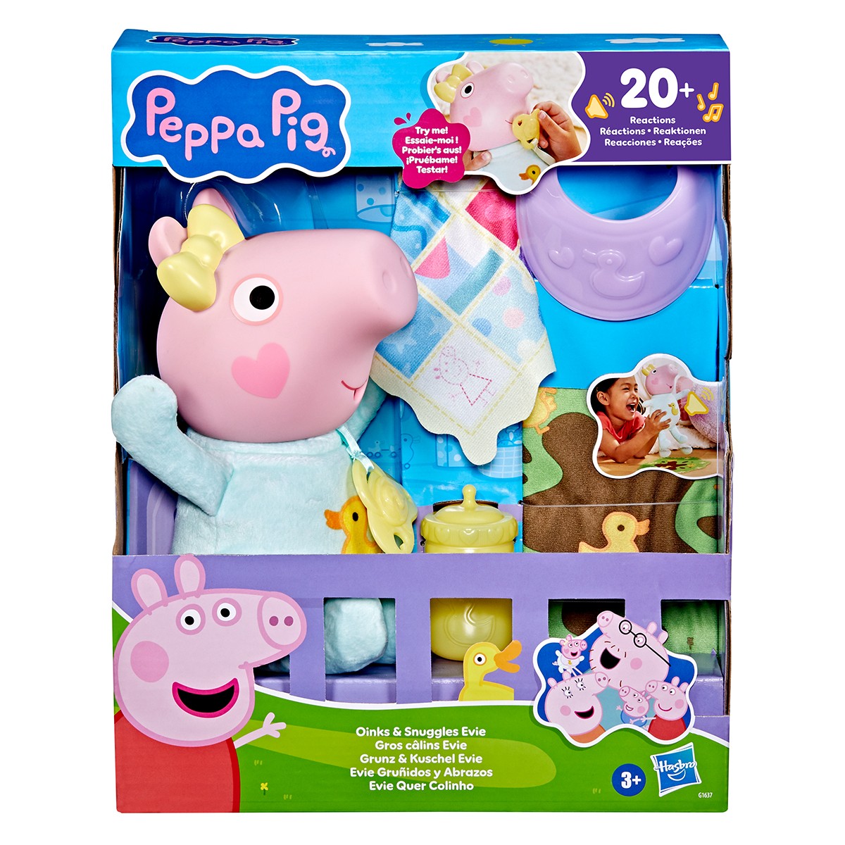 Інтерактивна іграшка Peppa – Маленька Еві: свинки-обіймики