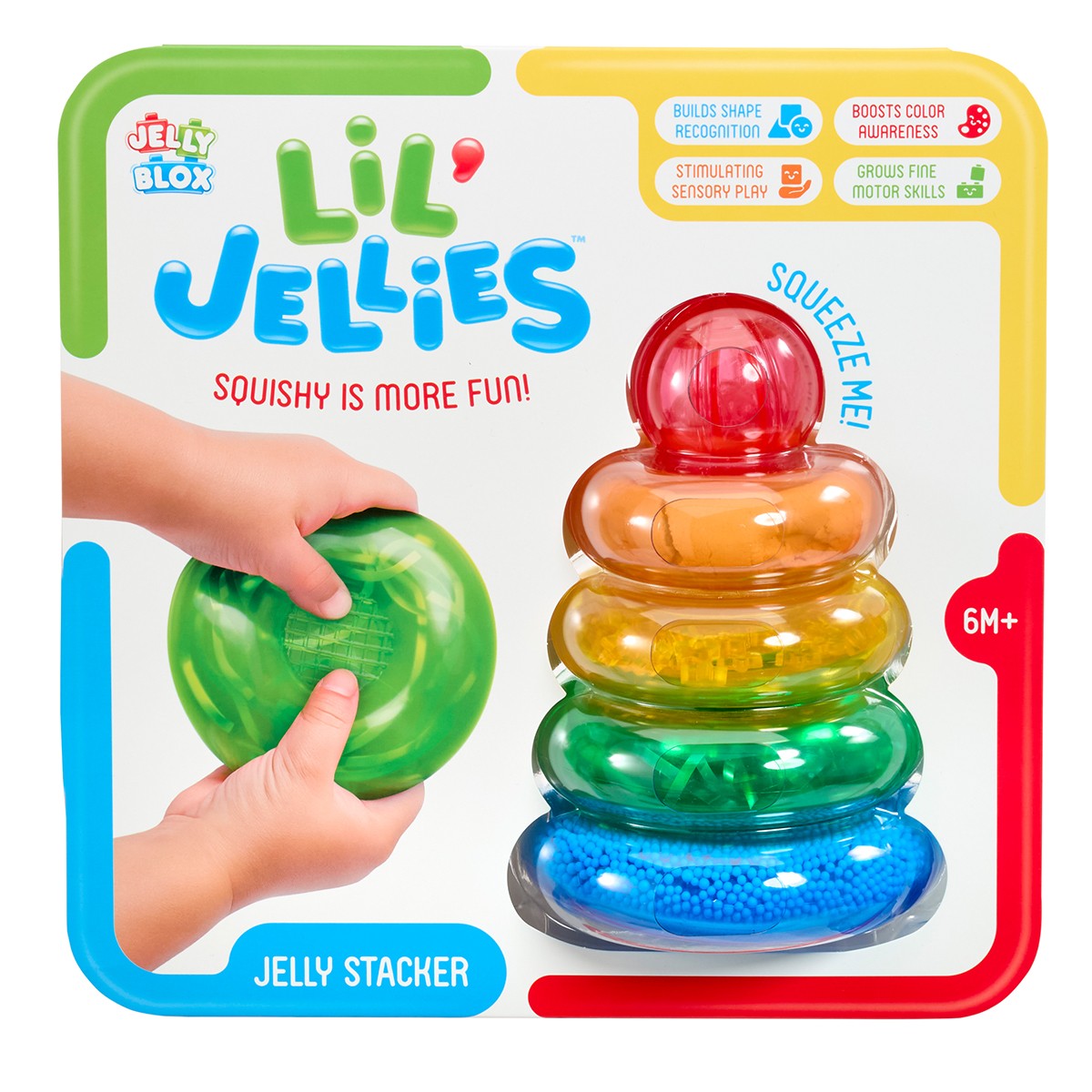 Сенсорный конструктор Jelly Blox серии Lil' Jellies - Пирамидка-цветняшка