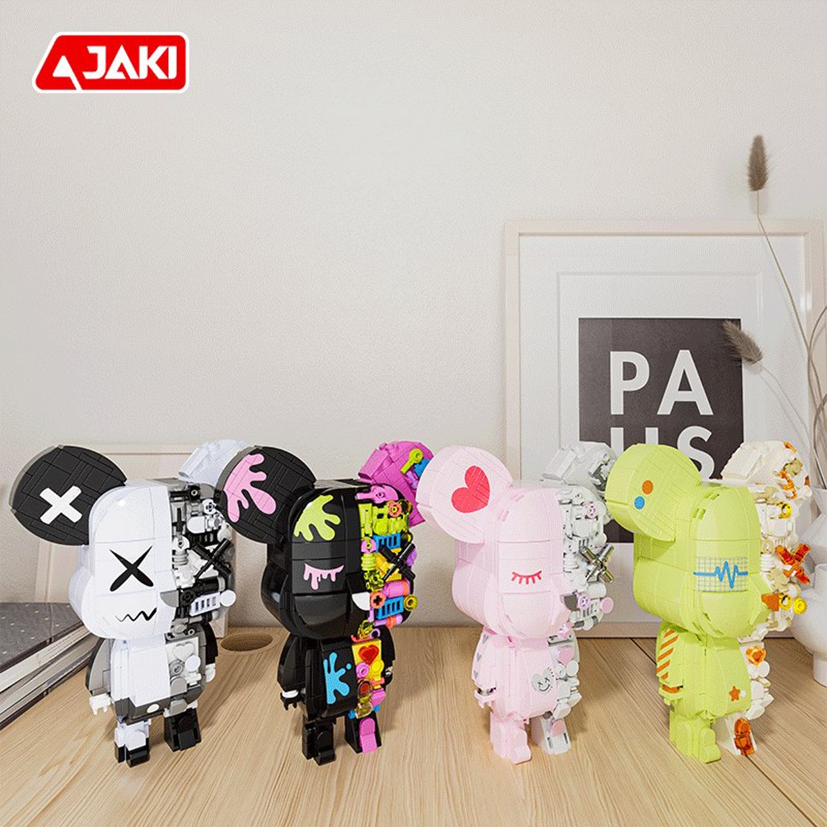 Конструктор JAKI серии Киберпанк мишки - Магнитный вайб (серый) Конструктор JAKI серии Киберпанк мишки - Магнитный вайб (серый)