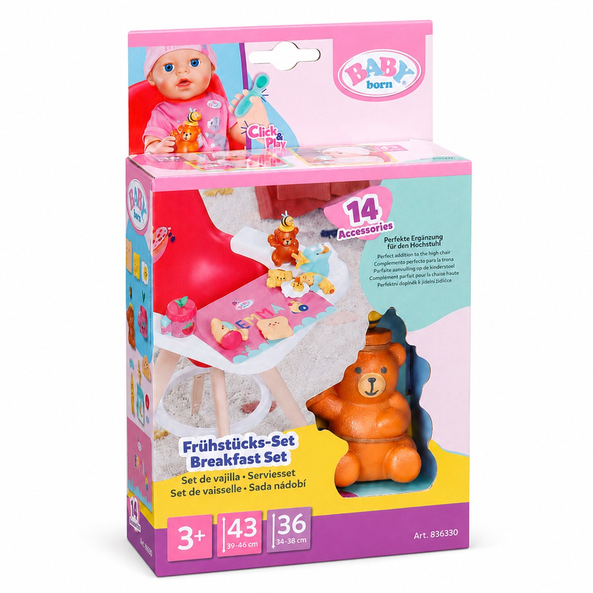 Baby Born Click & Play Series Play Set – Breakfast for the Doll
