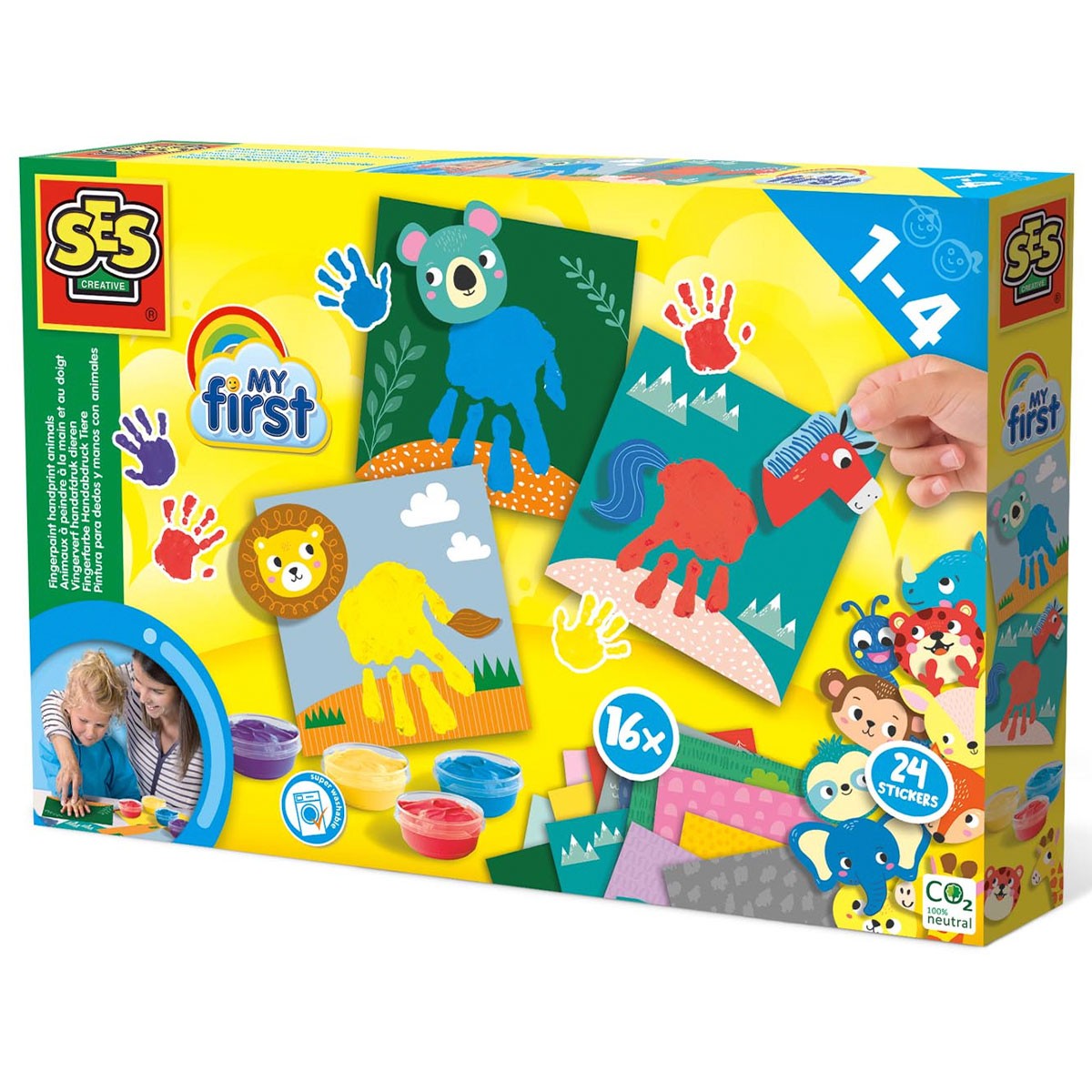 "My First" Creative Set with Finger Paints - Draw an Animal