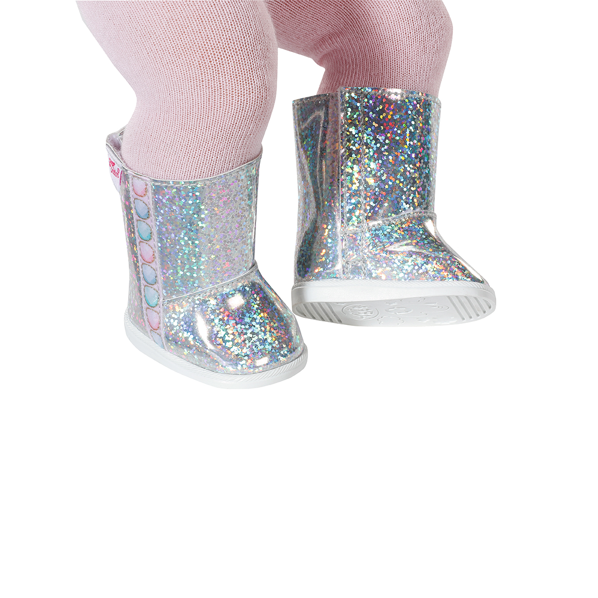 Baby Born Doll Shoes - Silver Boots
