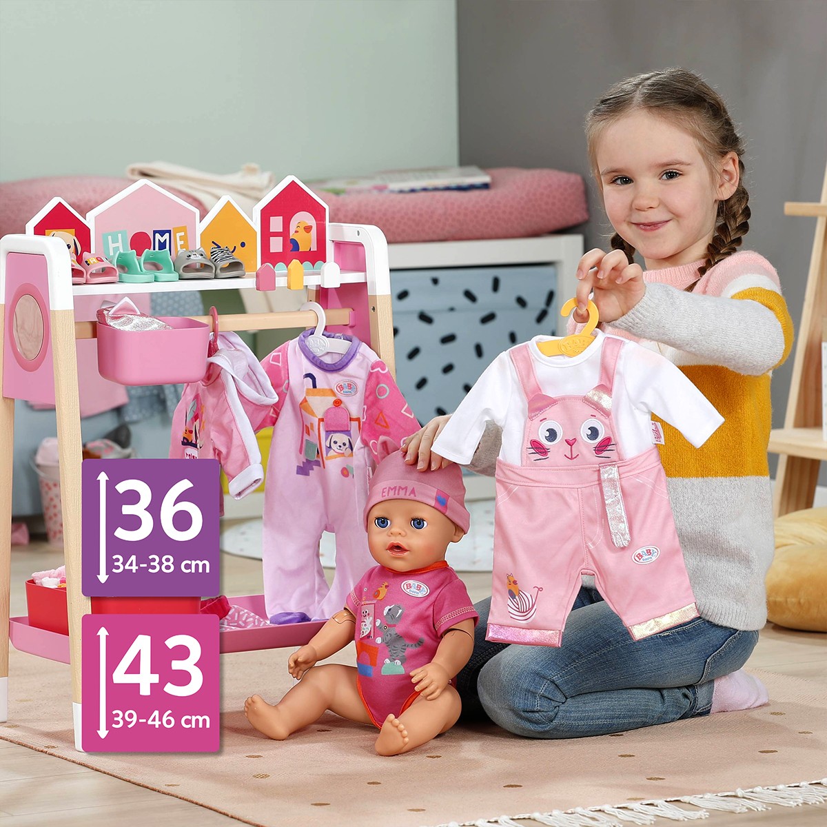 Baby Born Playset - Stylish Clothes Rack
