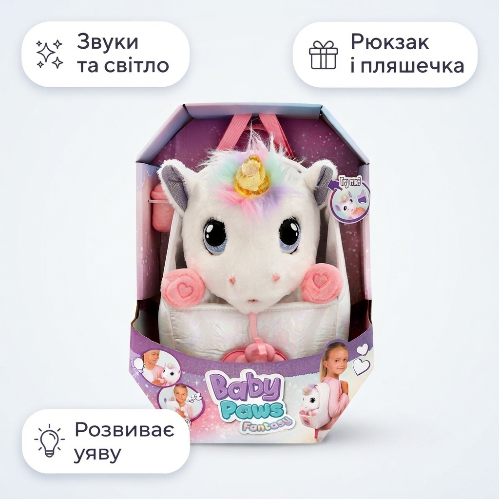 Интерактивная игрушка-единорог Baby Paws 933859IM серии Fantasy