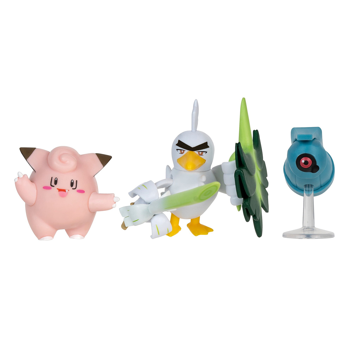 Набор игровых фигурок Pokemon W18 - Клефейри, Белдум, Сирфетч'д
