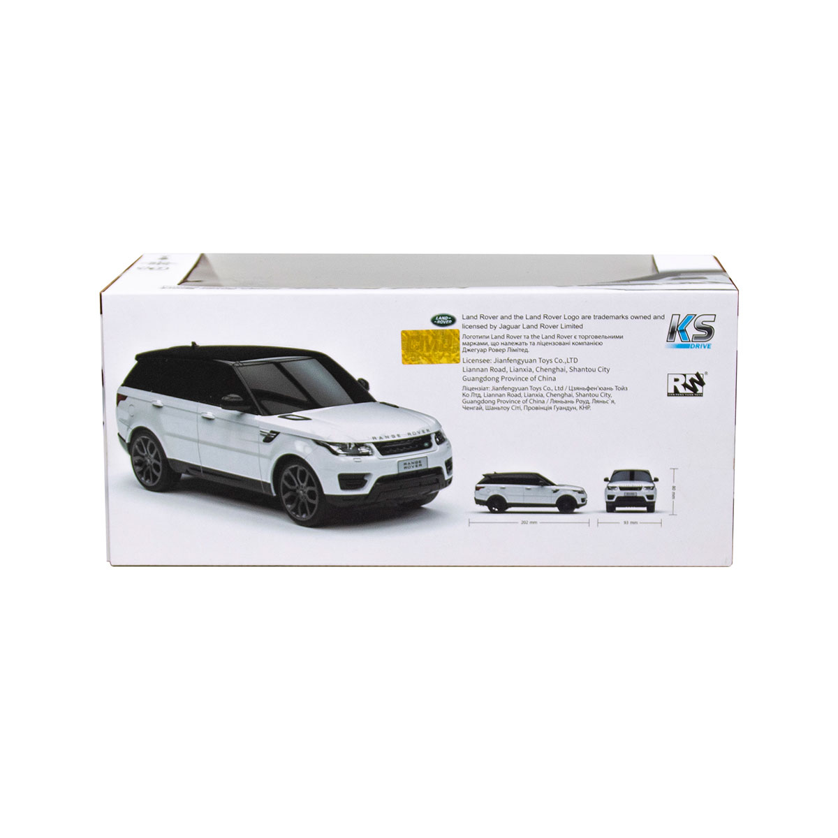 Автомобиль KS Drive на р/у - Land Rover Range Rover Sport (1:24, 2.4Ghz, белый)
