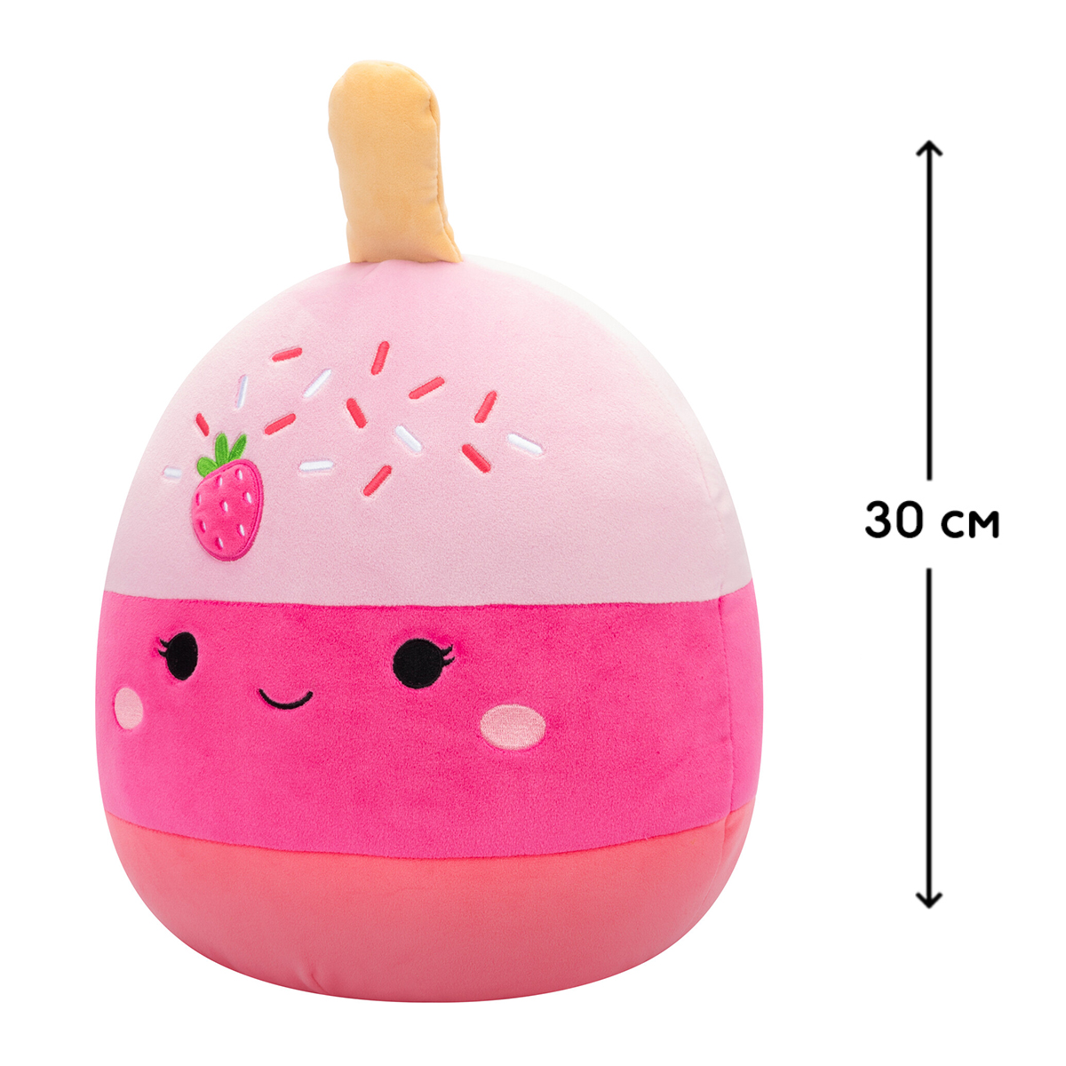 Мягкая игрушка Squishmallows – Клубничный кейк-поп Пама (30 cm) Мягкая игрушка Squishmallows – Клубничный кейк-поп Пама (30 cm)