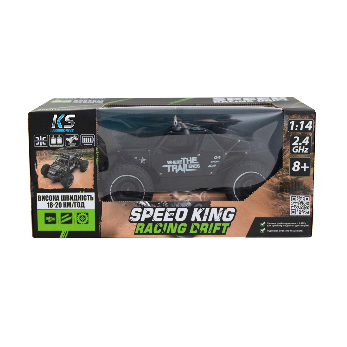 Автомобиль Off-road Crawler на р/у – Race (матовый черный, 1:14) Автомобиль Off-road Crawler на р/у – Race (матовый черный, 1:14)