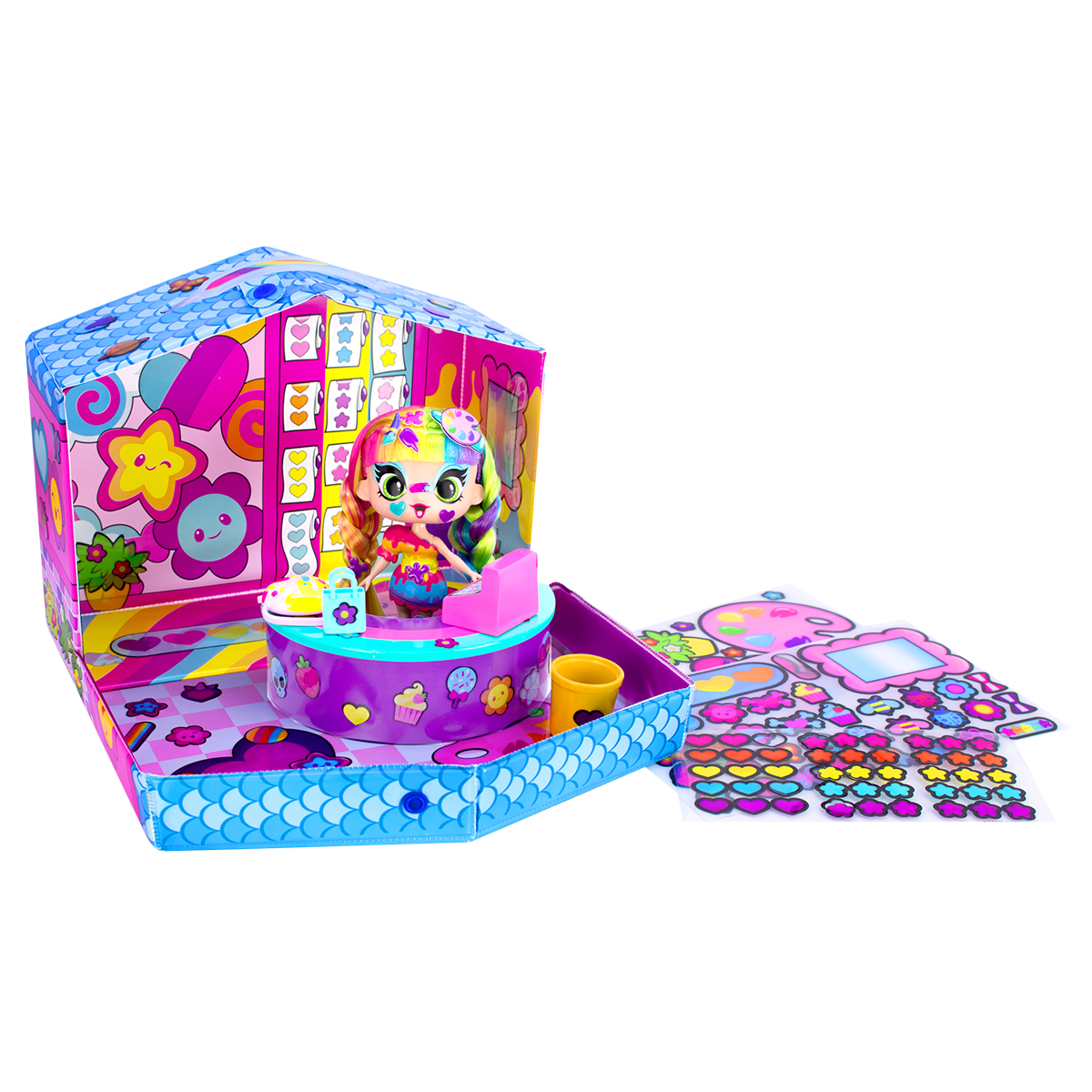 Игровой набор с куклой Decora - Дизайнерский магазин наклеек Игровой набор с куклой Decora - Дизайнерский магазин наклеек