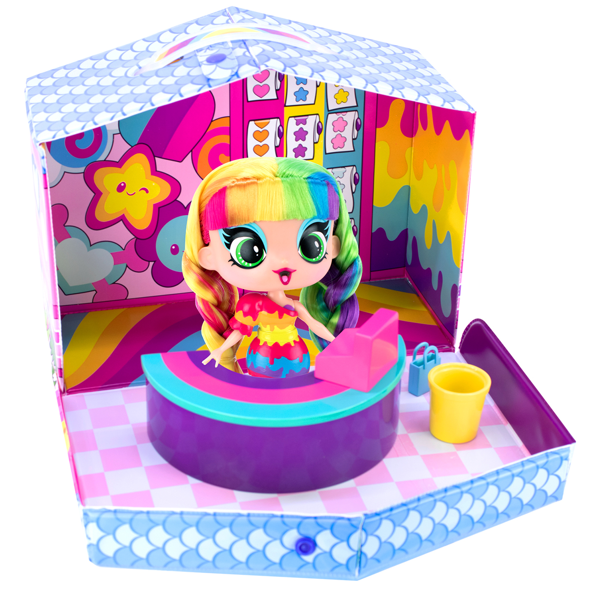Игровой набор с куклой Decora - Дизайнерский магазин наклеек Игровой набор с куклой Decora - Дизайнерский магазин наклеек