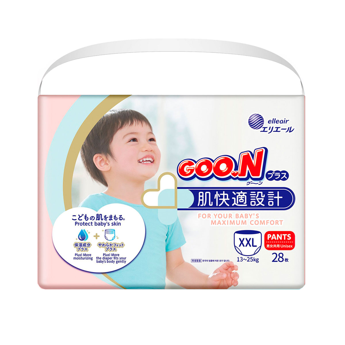 Трусики-подгузники Goo.N Plus для детей (размер 6(XXL), 13-25кг, 28шт)