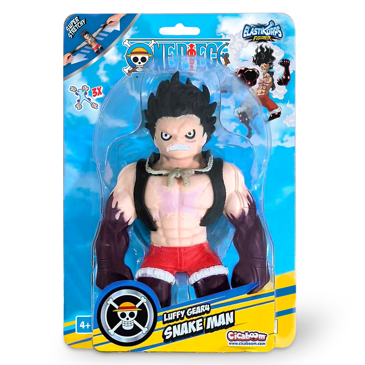 Стретч-игрушка Elastikorps серии One piece – Луффи 4 Гир. Человек-змея