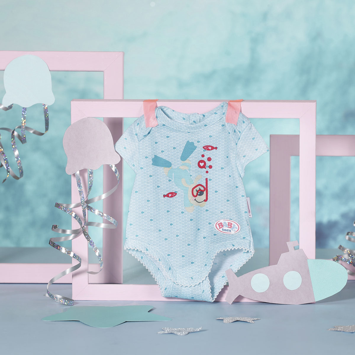 BABY born doll clothes - Body S2 (blue)
