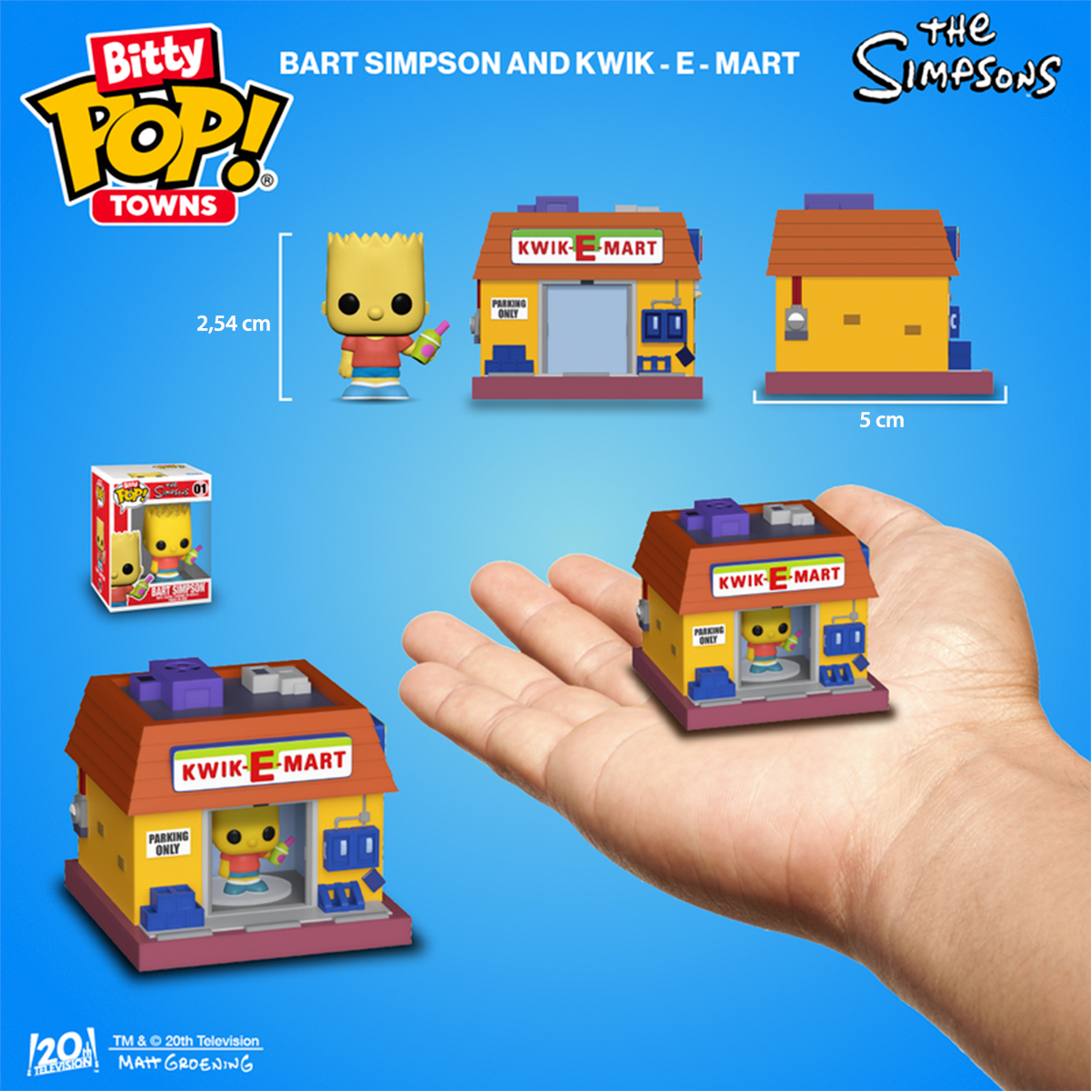 Bitty Pop! Town Figure Set - Bart Simpson and Quickie Mart