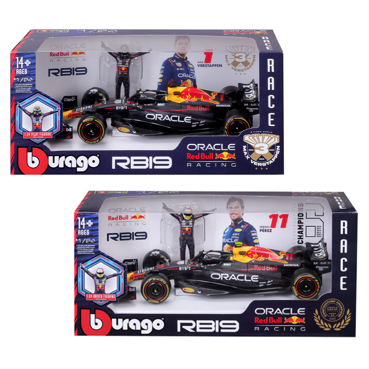 Car Model with Action Figure - Red Bull Racing RB19 (1:24)