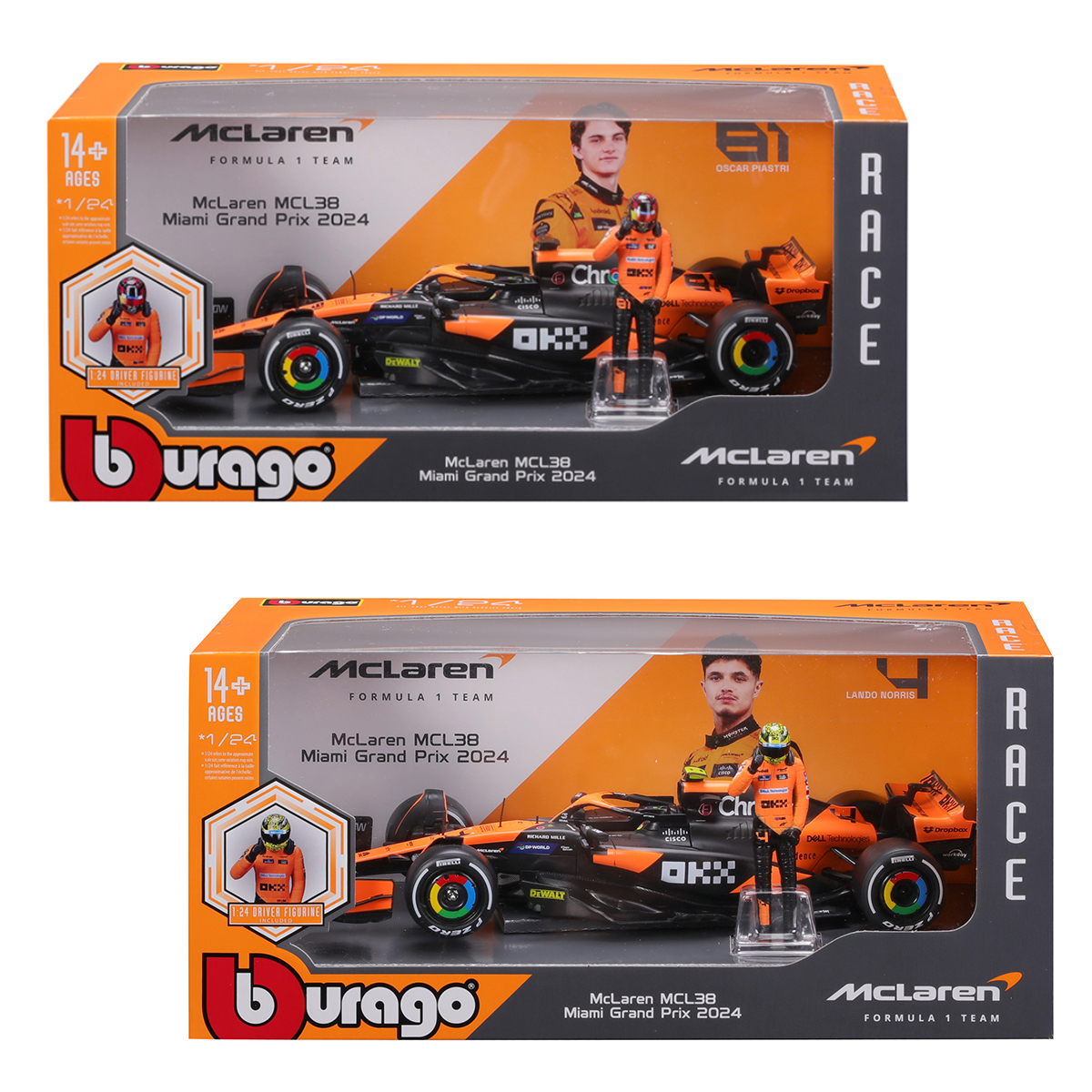 Automodel with Action Figure - McLaren MCL38 (1:24)