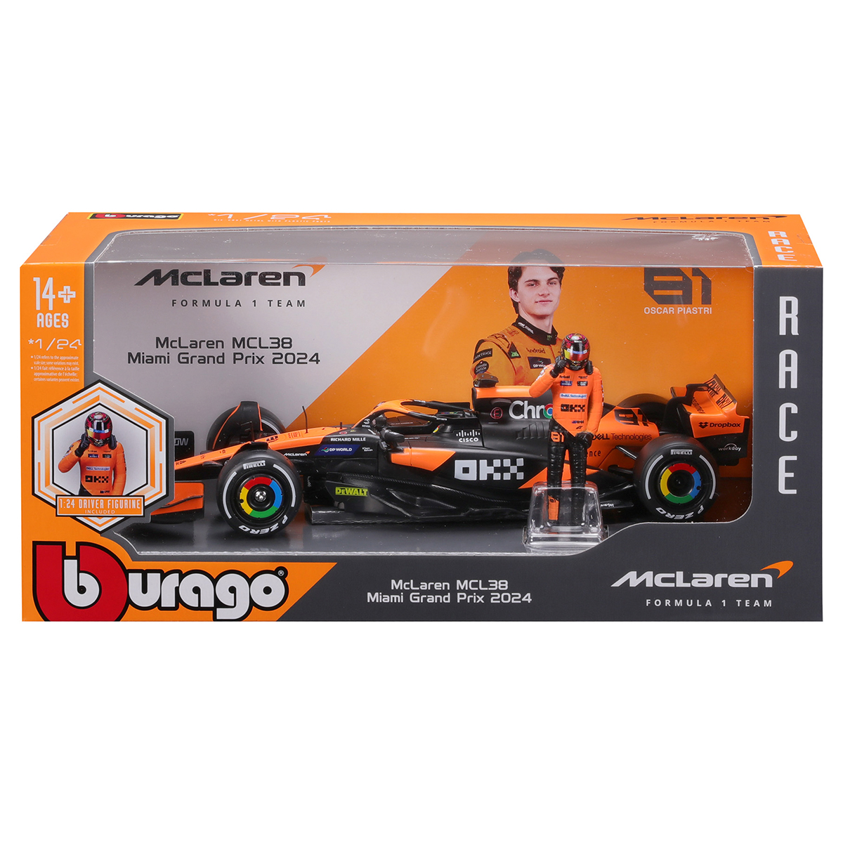 Automodel with Action Figure - McLaren MCL38 (1:24)