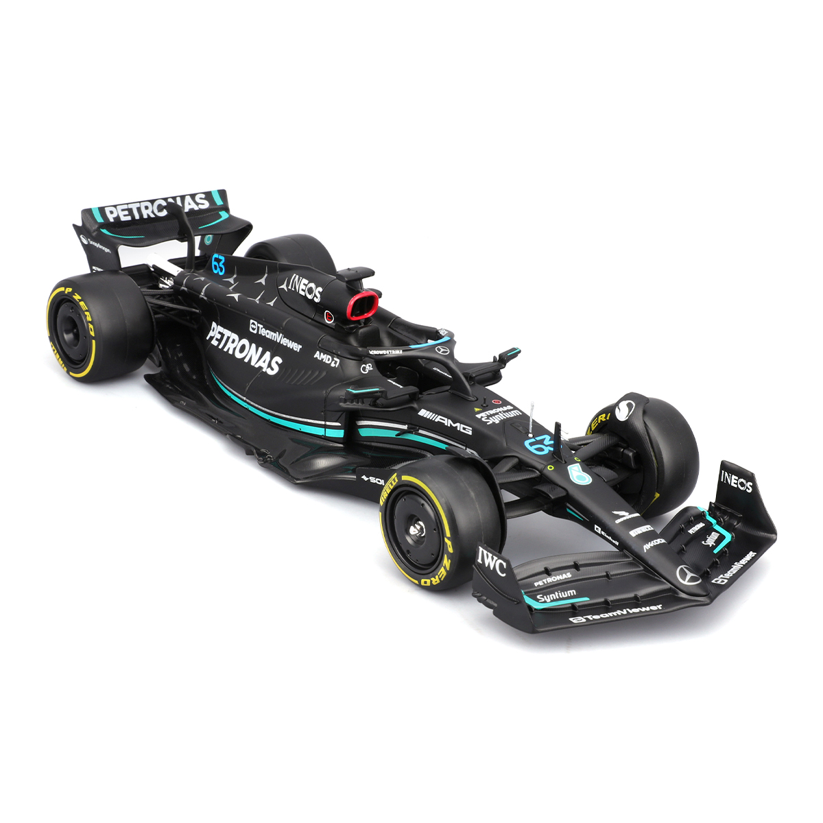 Car model with action figure - Mercedes-AMG F1 W14 E Performance (1:24)