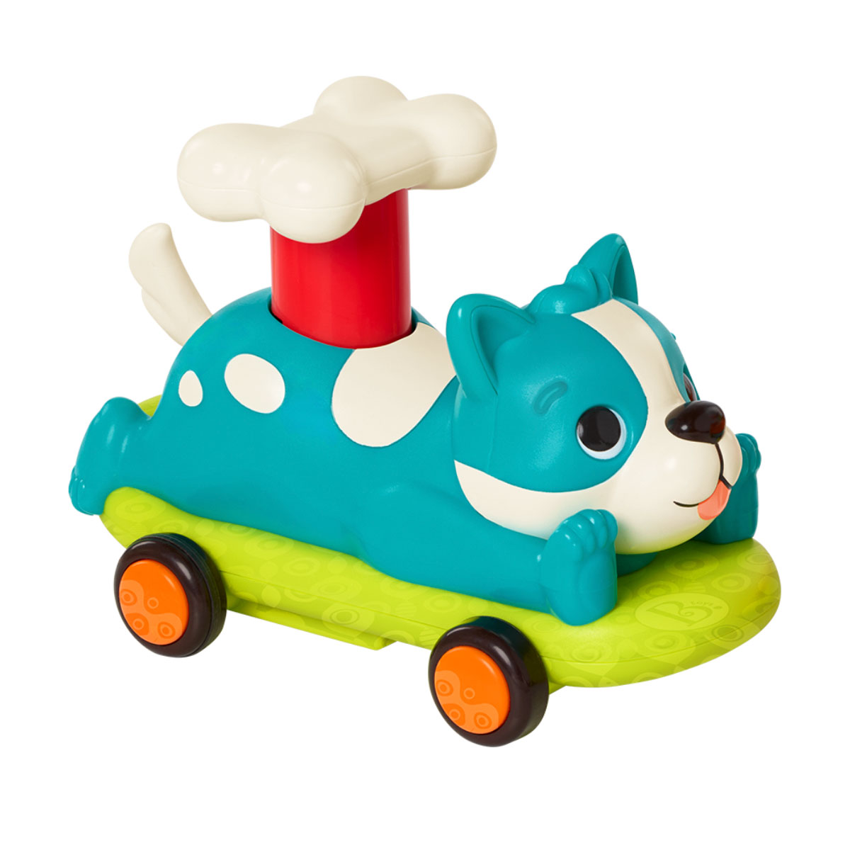Inertial car of the Lap Bobs series - Dog, turquoise color