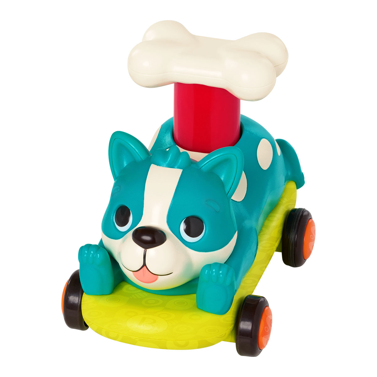 Inertial car of the Lap Bobs series - Dog, turquoise color