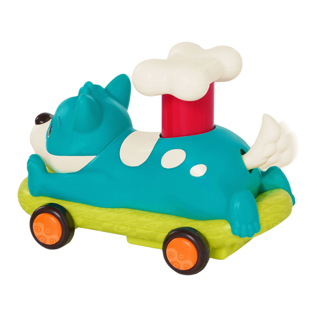 Inertial car of the Lap Bobs series - Dog, turquoise color