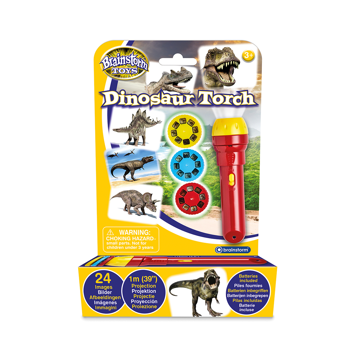 Brainstorm Flashlight Projector - Dinosaur World (3 disks, 24 pictures)