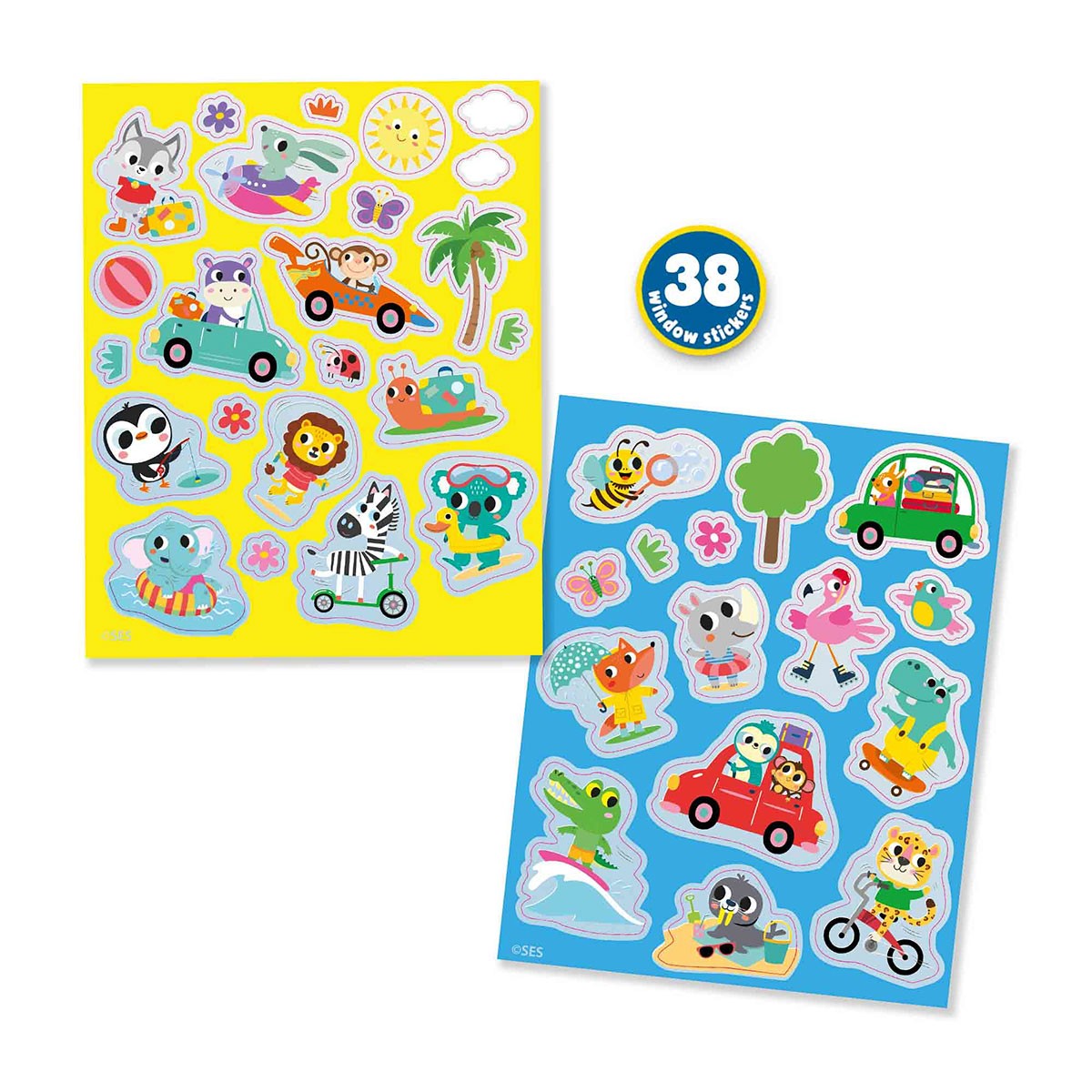Set of window stickers - Funny animals