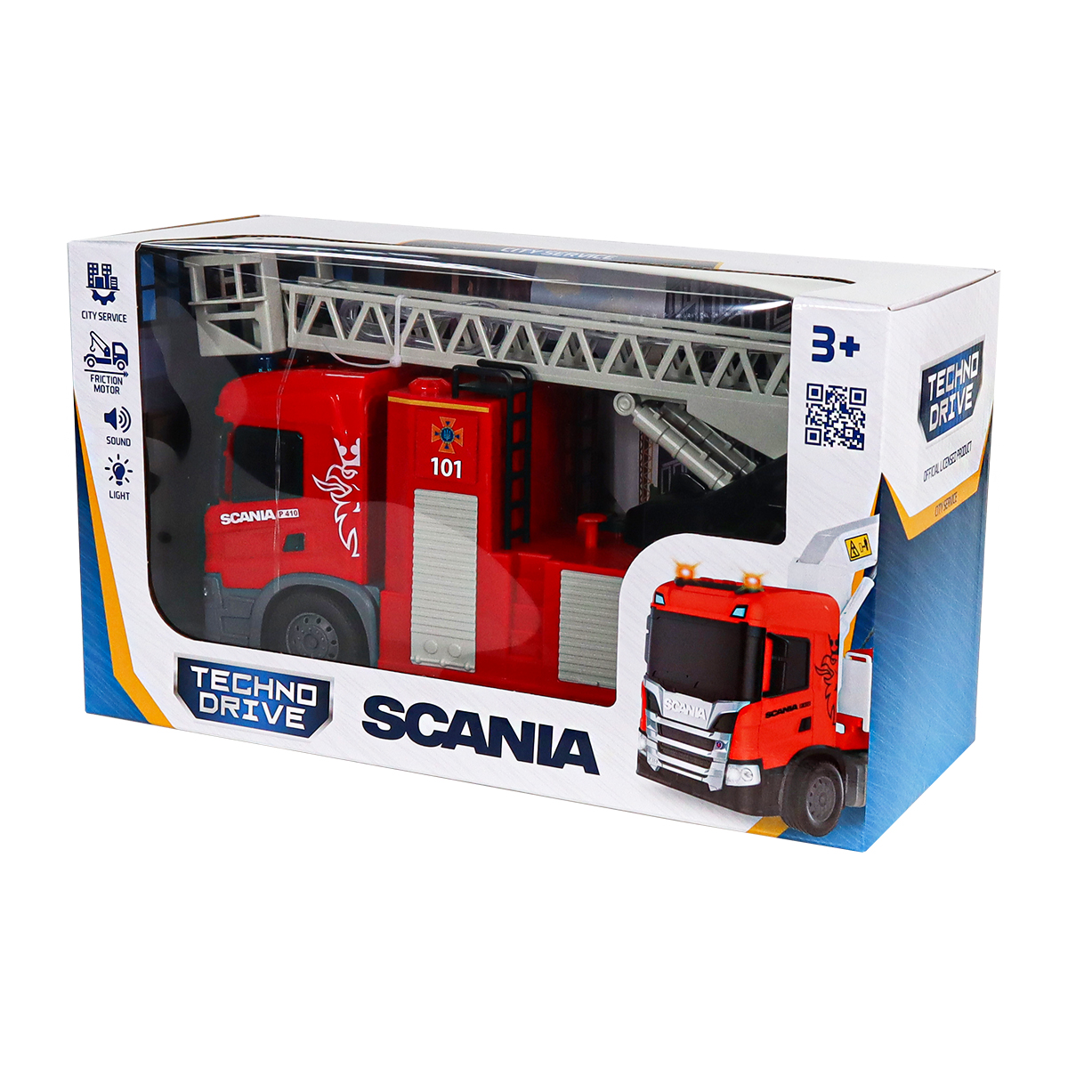 Big Truck series model – Scania Fire Truck (light, sound, water function)