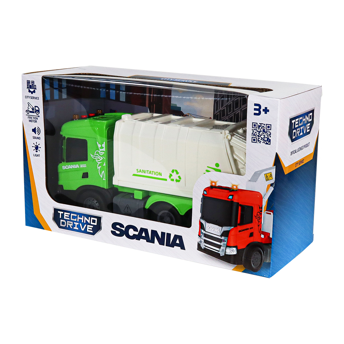 Автомодель серії Big Truck - Сміттєвоз Scania (світло, звук)