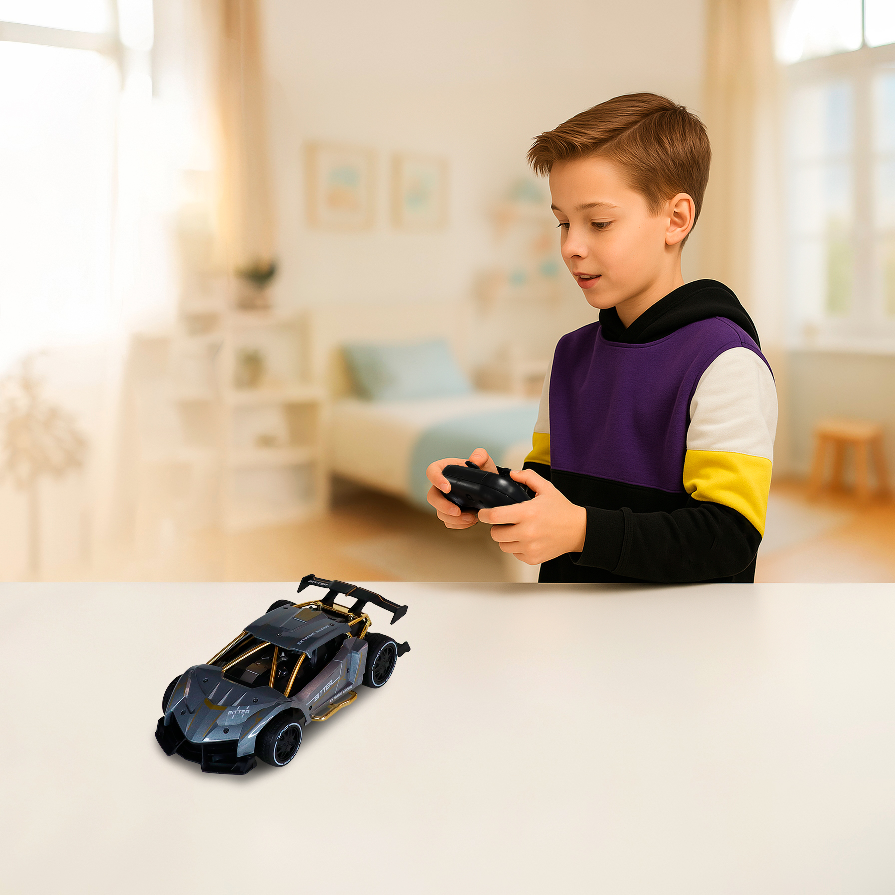 Автомобиль KS Drive на р/у - Extreme Racing (2,4 ГГц, серебристый) Автомобиль KS Drive на р/у - Extreme Racing (2,4 ГГц, серебристый)