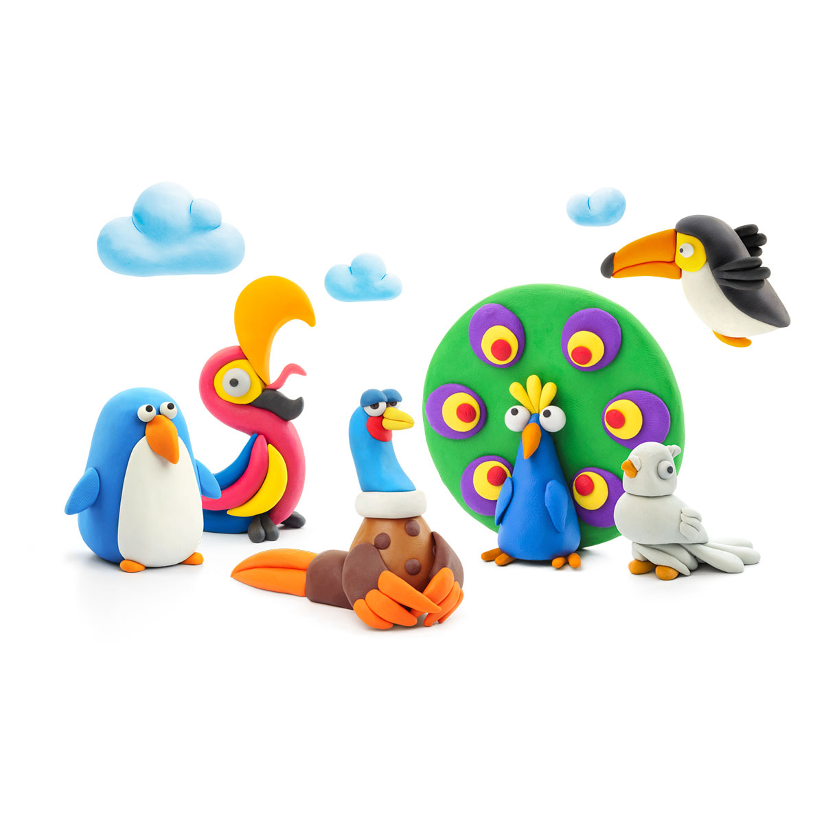 Lipaka Self-Hardening Plasticine Mega-Set – Birds