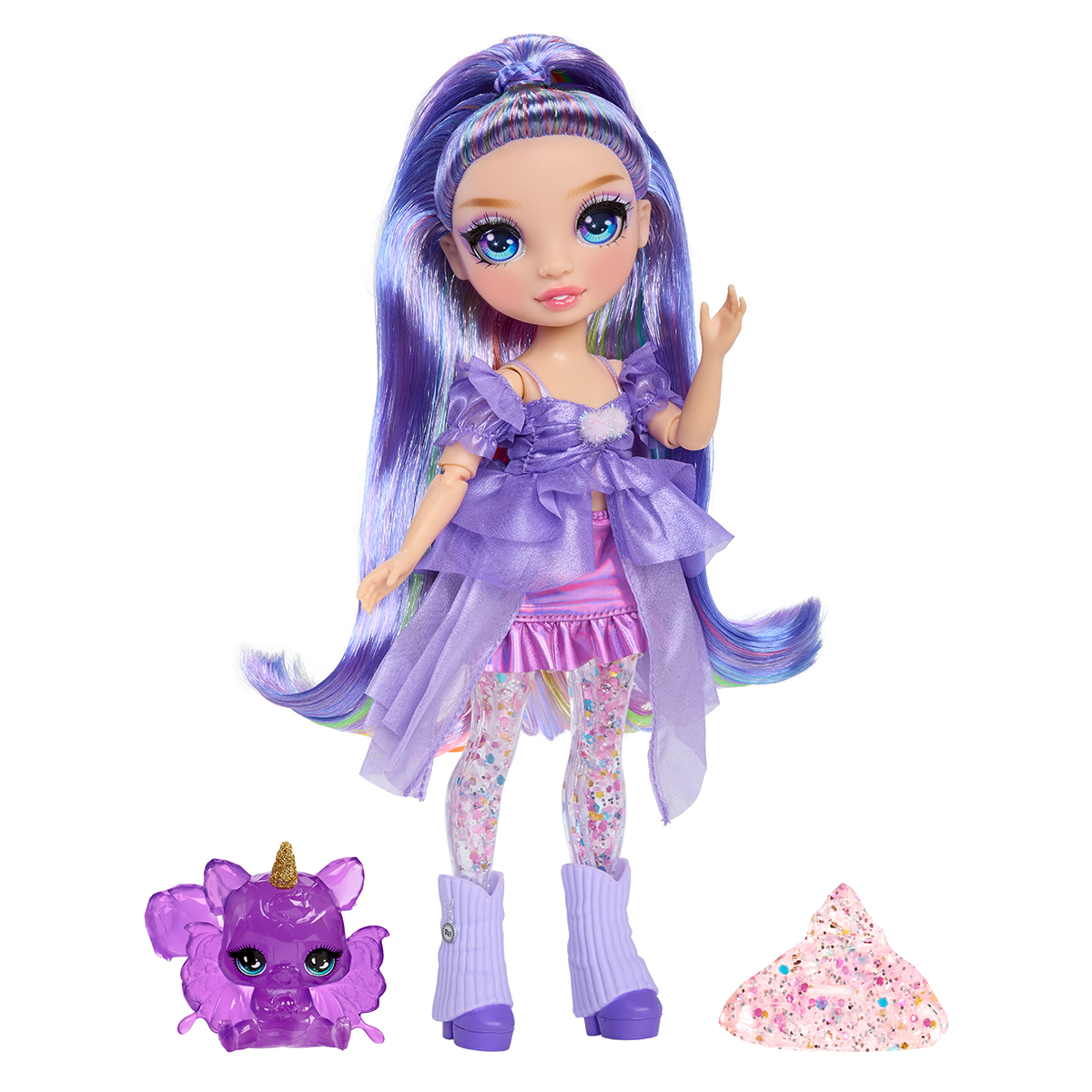 Playset with Rainbow High doll of the Rainbow Shimmers series - Violetta